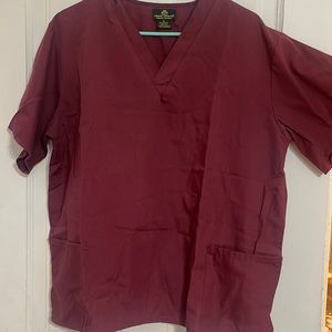 Medium maroon scrub top
